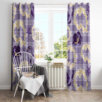 Aloha Hawaii Paniolo Lavender Palaka Window Curtain Coastal Rodeo - Polynesian Pride