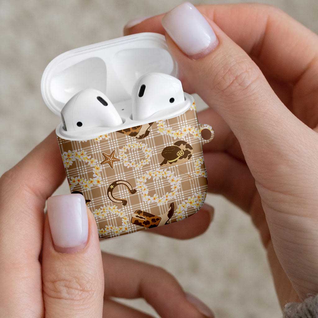 Aloha Hawaii Paniolo Khaki Palaka AirPods Case Coastal Rodeo LT7 - Polynesian Pride