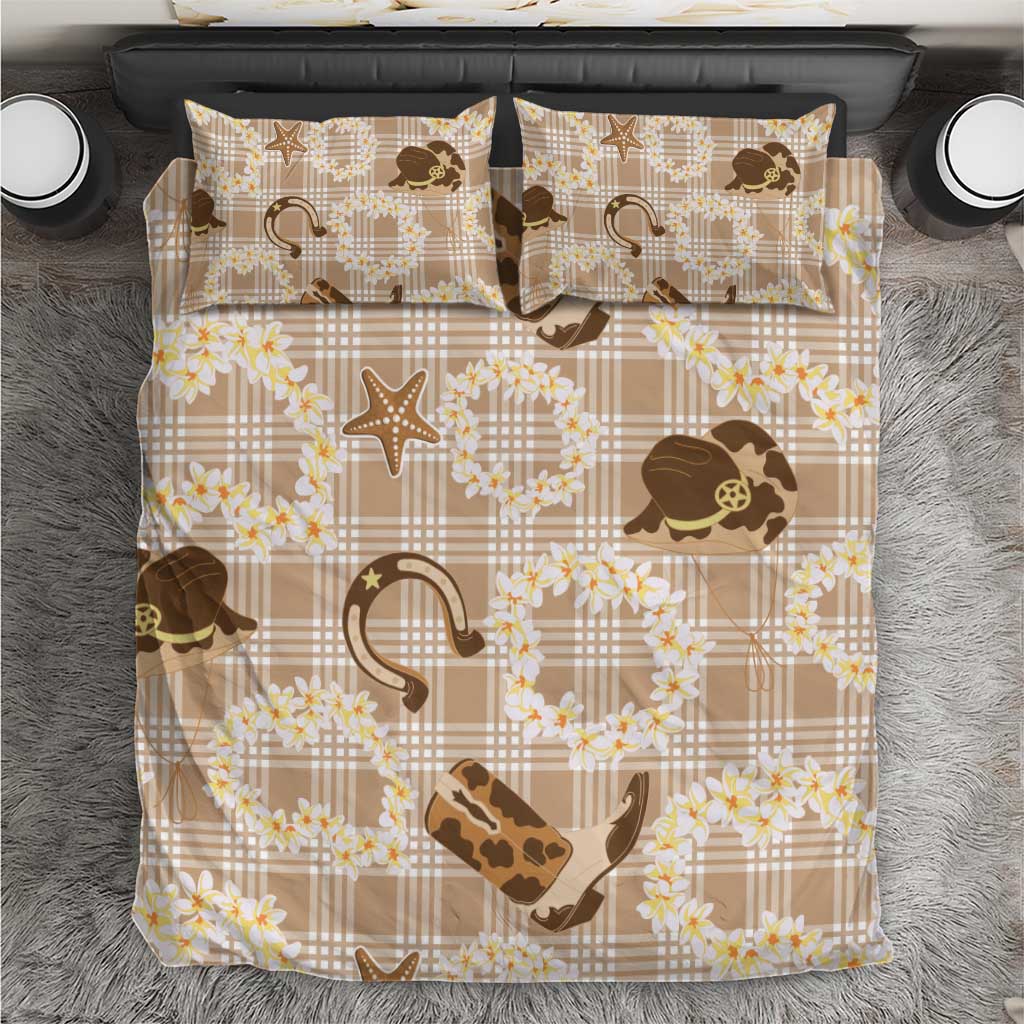 Aloha Hawaii Paniolo Khaki Palaka Bedding Set Coastal Rodeo - Polynesian Pride