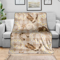 Aloha Hawaii Paniolo Khaki Palaka Blanket Coastal Rodeo - Polynesian Pride