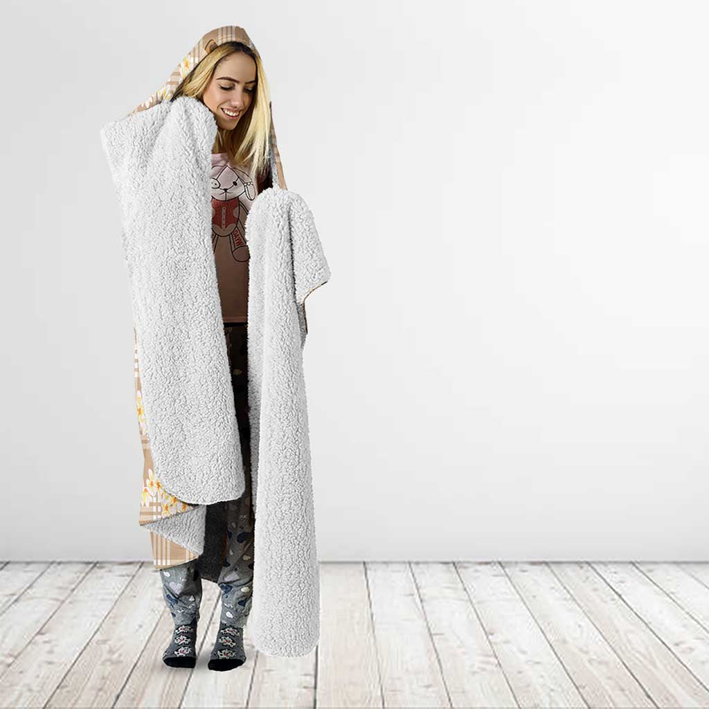 Aloha Hawaii Paniolo Khaki Palaka Hooded Blanket Coastal Rodeo - Polynesian Pride