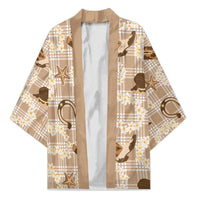 Aloha Hawaii Paniolo Khaki Palaka Kimono Coastal Rodeo LT7 Unisex Khaki - Polynesian Pride