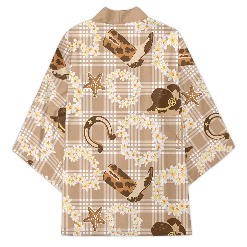 Aloha Hawaii Paniolo Khaki Palaka Kimono Coastal Rodeo LT7 - Polynesian Pride