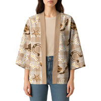 Aloha Hawaii Paniolo Khaki Palaka Kimono Coastal Rodeo LT7 - Polynesian Pride