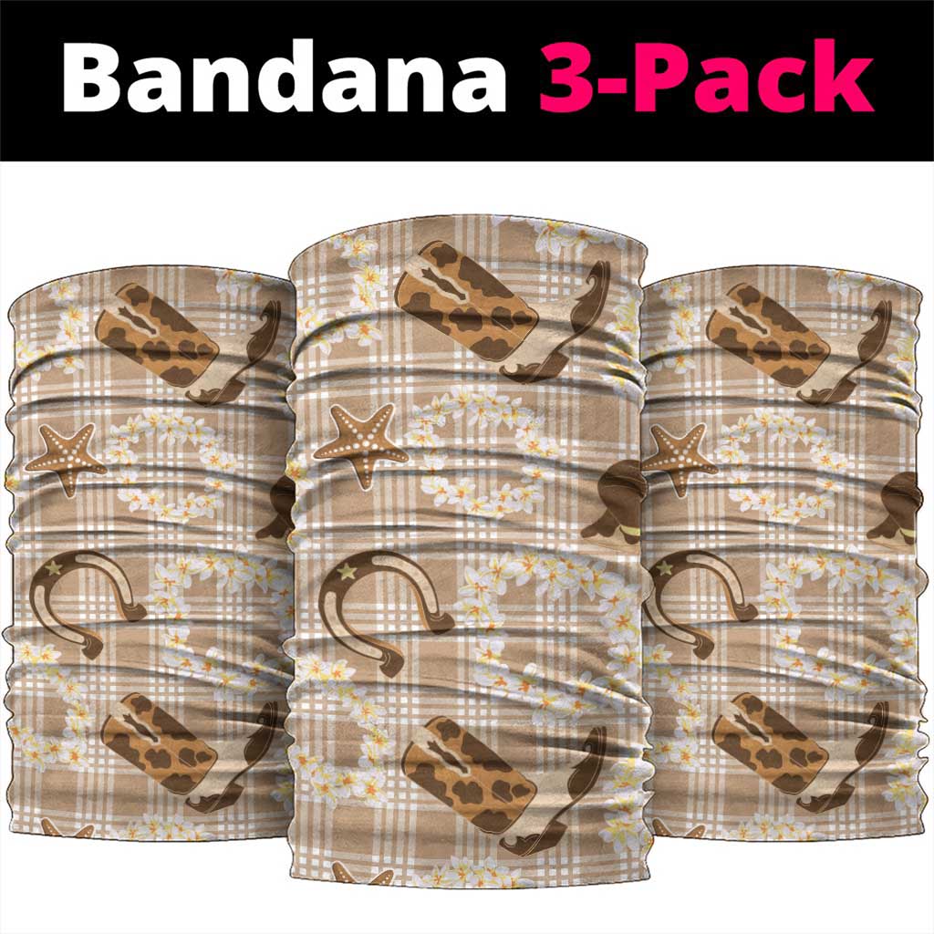 Aloha Hawaii Paniolo Khaki Palaka Neck Gaiter Coastal Rodeo - Polynesian Pride