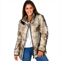 Aloha Hawaii Paniolo Khaki Palaka Padded Jacket Coastal Rodeo LT7 Women Khaki - Polynesian Pride
