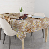 Aloha Hawaii Paniolo Khaki Palaka Tablecloth Coastal Rodeo - Polynesian Pride