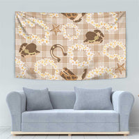 Aloha Hawaii Paniolo Khaki Palaka Tapestry Coastal Rodeo - Polynesian Pride