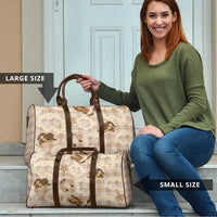 Aloha Hawaii Paniolo Khaki Palaka Travel Bag Coastal Rodeo - Polynesian Pride