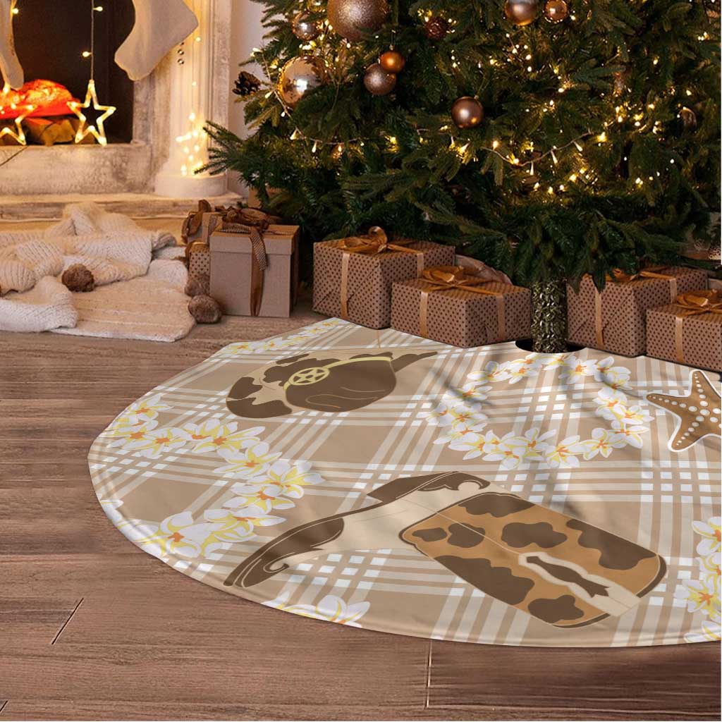 Aloha Hawaii Paniolo Khaki Palaka Tree Skirt Coastal Rodeo LT7 - Polynesian Pride