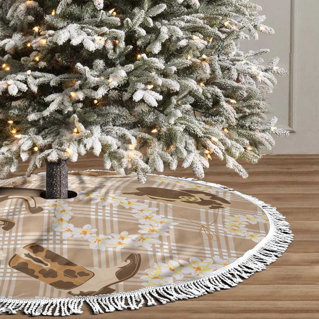 Aloha Hawaii Paniolo Khaki Palaka Tree Skirt Coastal Rodeo LT7 - Polynesian Pride