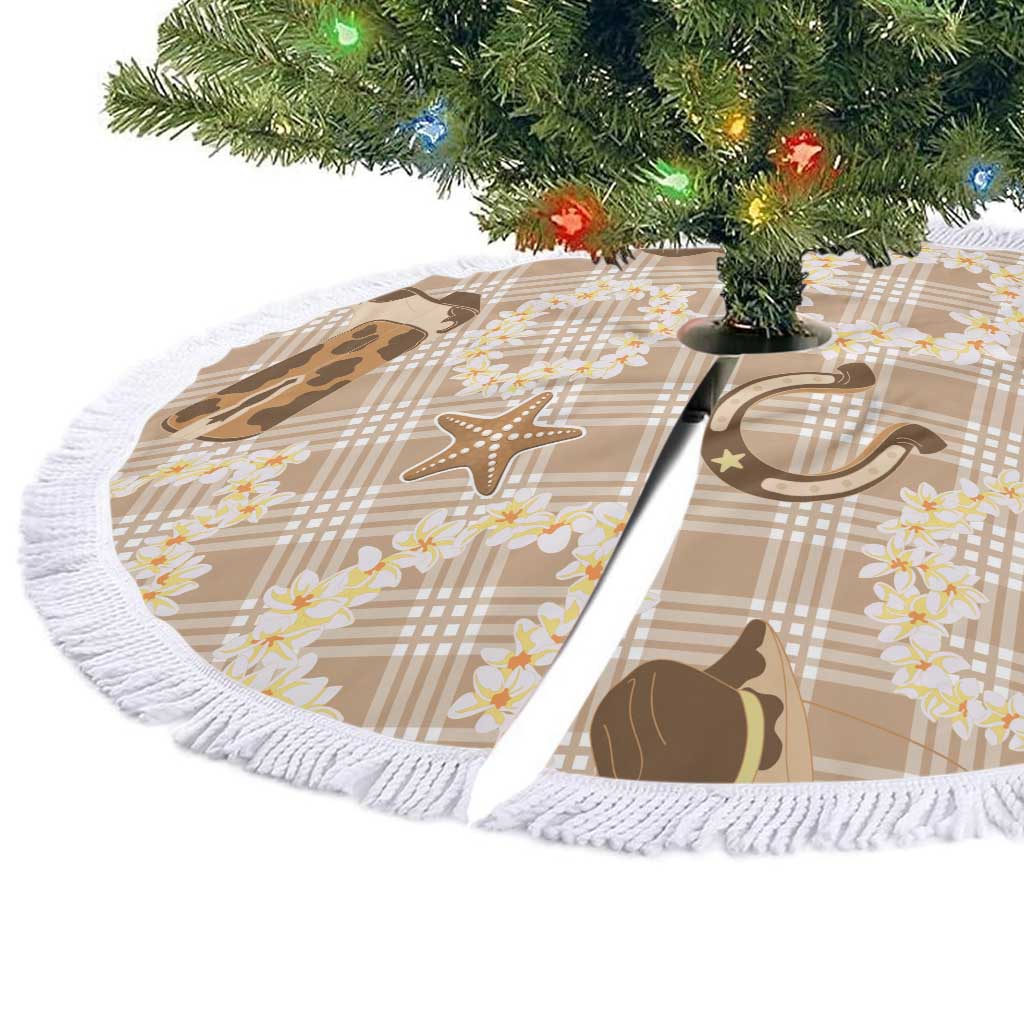 Aloha Hawaii Paniolo Khaki Palaka Tree Skirt Coastal Rodeo LT7 - Polynesian Pride