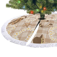 Aloha Hawaii Paniolo Khaki Palaka Tree Skirt Coastal Rodeo LT7 - Polynesian Pride