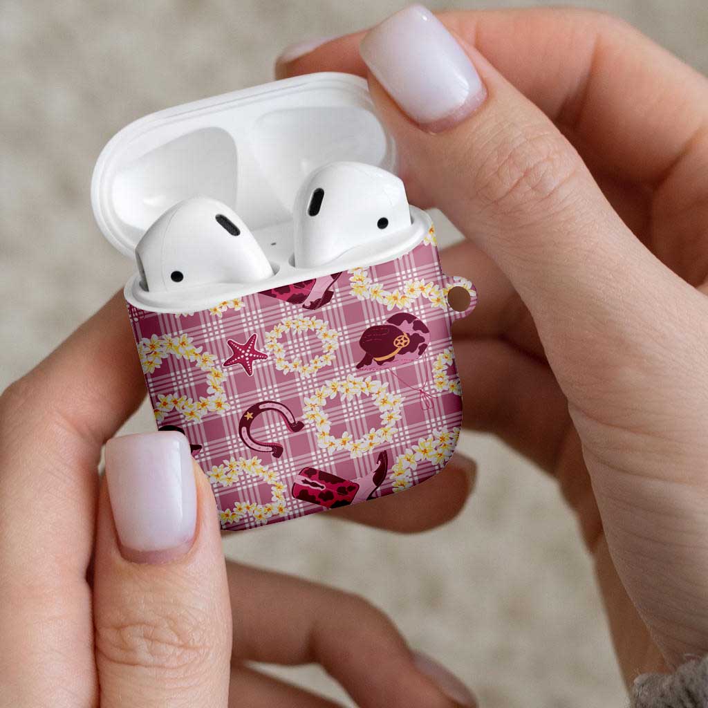Aloha Hawaii Paniolo Lokelani Rose Palaka AirPods Case Coastal Rodeo LT7 - Polynesian Pride