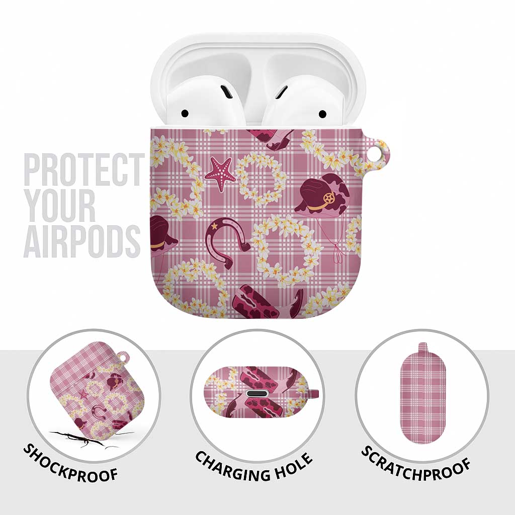 Aloha Hawaii Paniolo Lokelani Rose Palaka AirPods Case Coastal Rodeo LT7 - Polynesian Pride