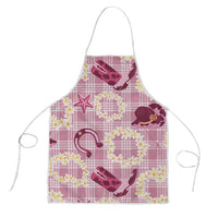 Aloha Hawaii Paniolo Lokelani Rose Palaka Apron Coastal Rodeo LT7 Rose Pink - Polynesian Pride