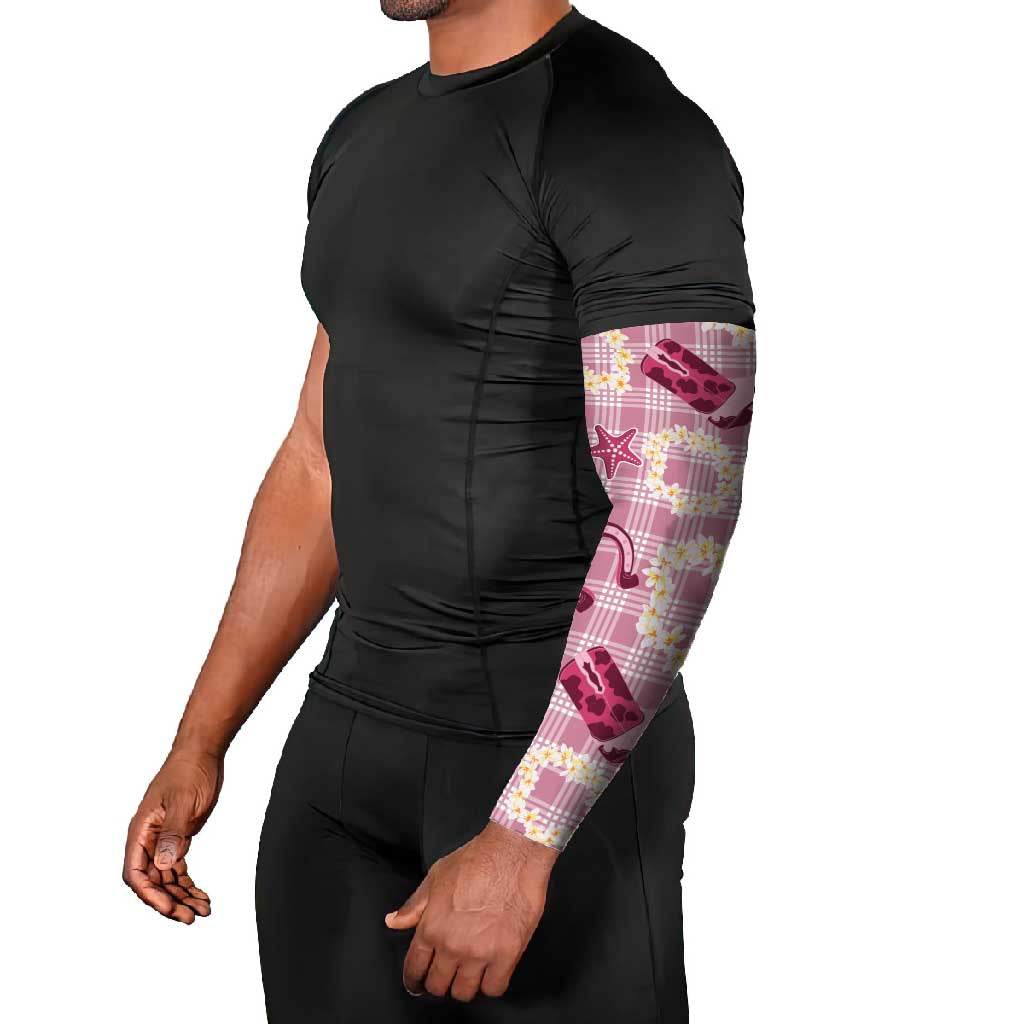 Aloha Hawaii Paniolo Lokelani Rose Palaka Arm Sleeves Coastal Rodeo LT7 - Polynesian Pride