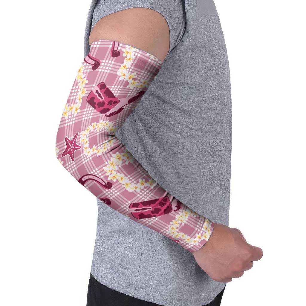 Aloha Hawaii Paniolo Lokelani Rose Palaka Arm Sleeves Coastal Rodeo LT7 - Polynesian Pride