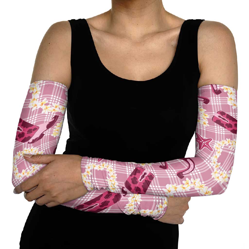 Aloha Hawaii Paniolo Lokelani Rose Palaka Arm Sleeves Coastal Rodeo LT7 - Polynesian Pride