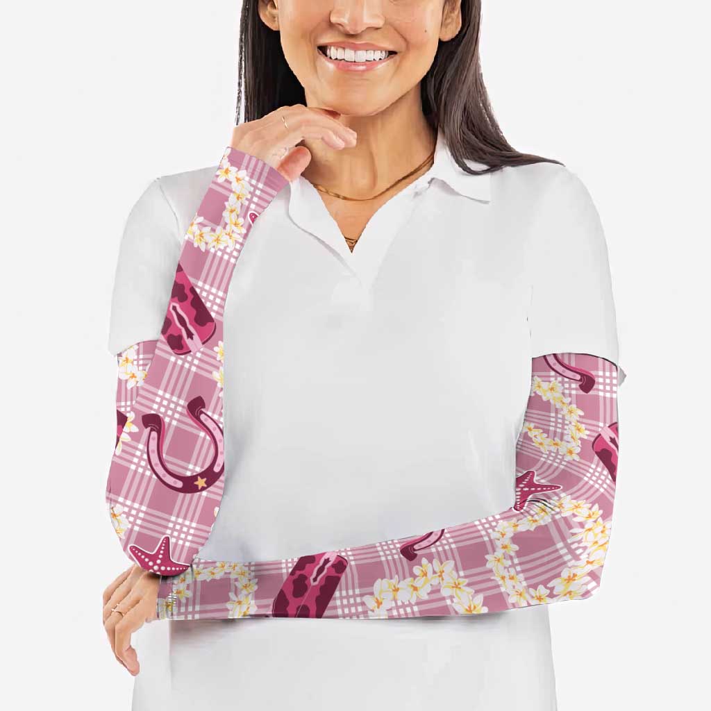 Aloha Hawaii Paniolo Lokelani Rose Palaka Arm Sleeves Coastal Rodeo LT7 - Polynesian Pride