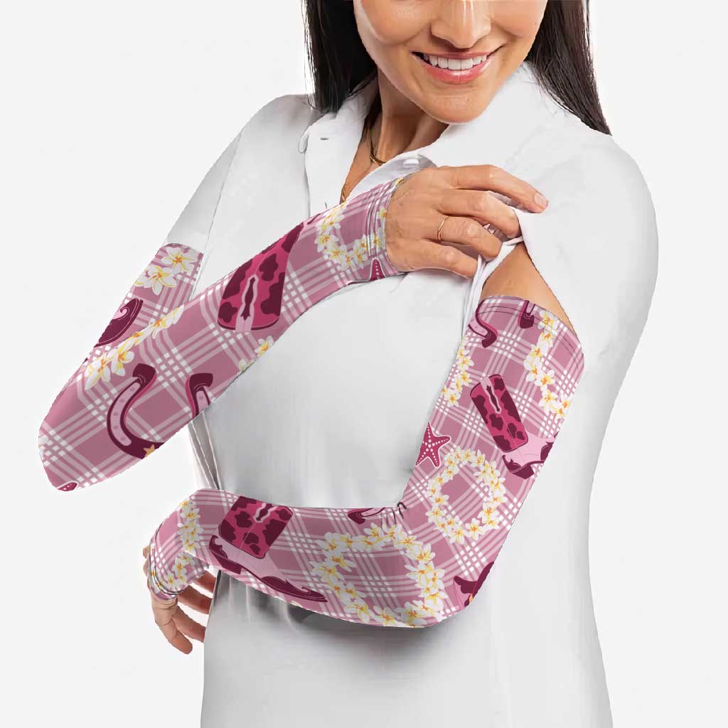 Aloha Hawaii Paniolo Lokelani Rose Palaka Arm Sleeves Coastal Rodeo LT7 - Polynesian Pride