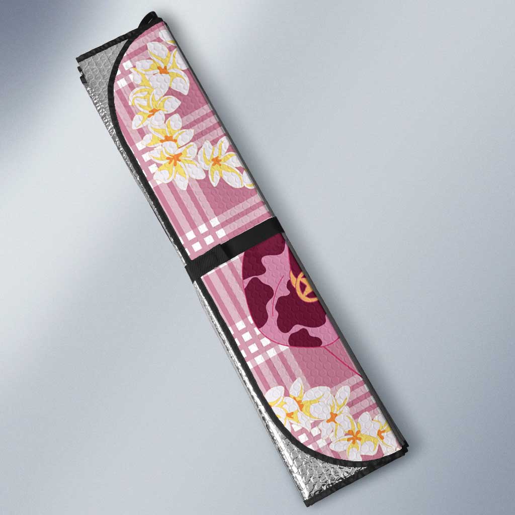 Aloha Hawaii Paniolo Lokelani Rose Palaka Auto Sun Shade Coastal Rodeo - Polynesian Pride