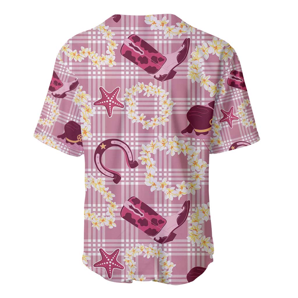 Aloha Hawaii Paniolo Lokelani Rose Palaka Baseball Jersey Coastal Rodeo - Polynesian Pride