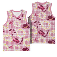 Aloha Hawaii Paniolo Lokelani Rose Palaka Basketball Jersey Coastal Rodeo LT7 - Polynesian Pride