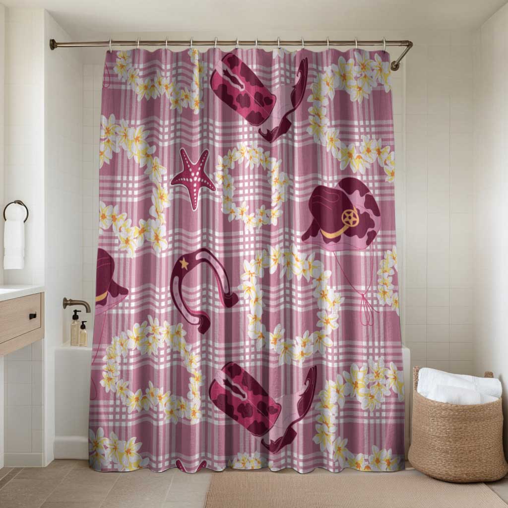 Aloha Hawaii Paniolo Lokelani Rose Palaka Bathroom Set Coastal Rodeo - Polynesian Pride