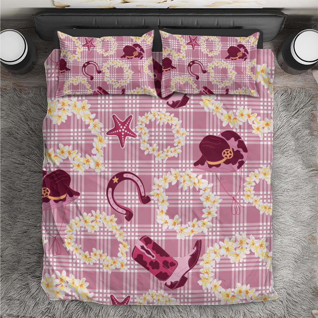 Aloha Hawaii Paniolo Lokelani Rose Palaka Bedding Set Coastal Rodeo - Polynesian Pride