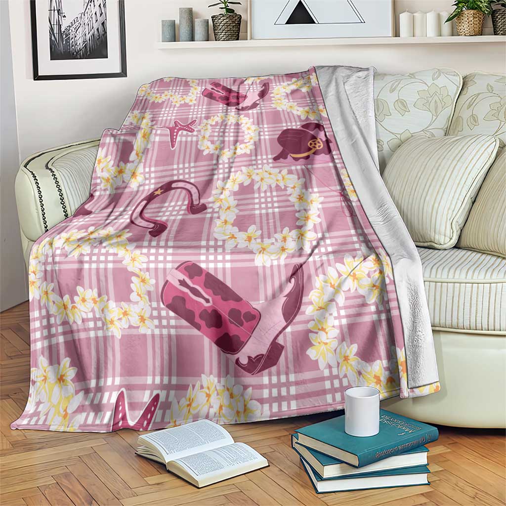 Aloha Hawaii Paniolo Lokelani Rose Palaka Blanket Coastal Rodeo - Polynesian Pride