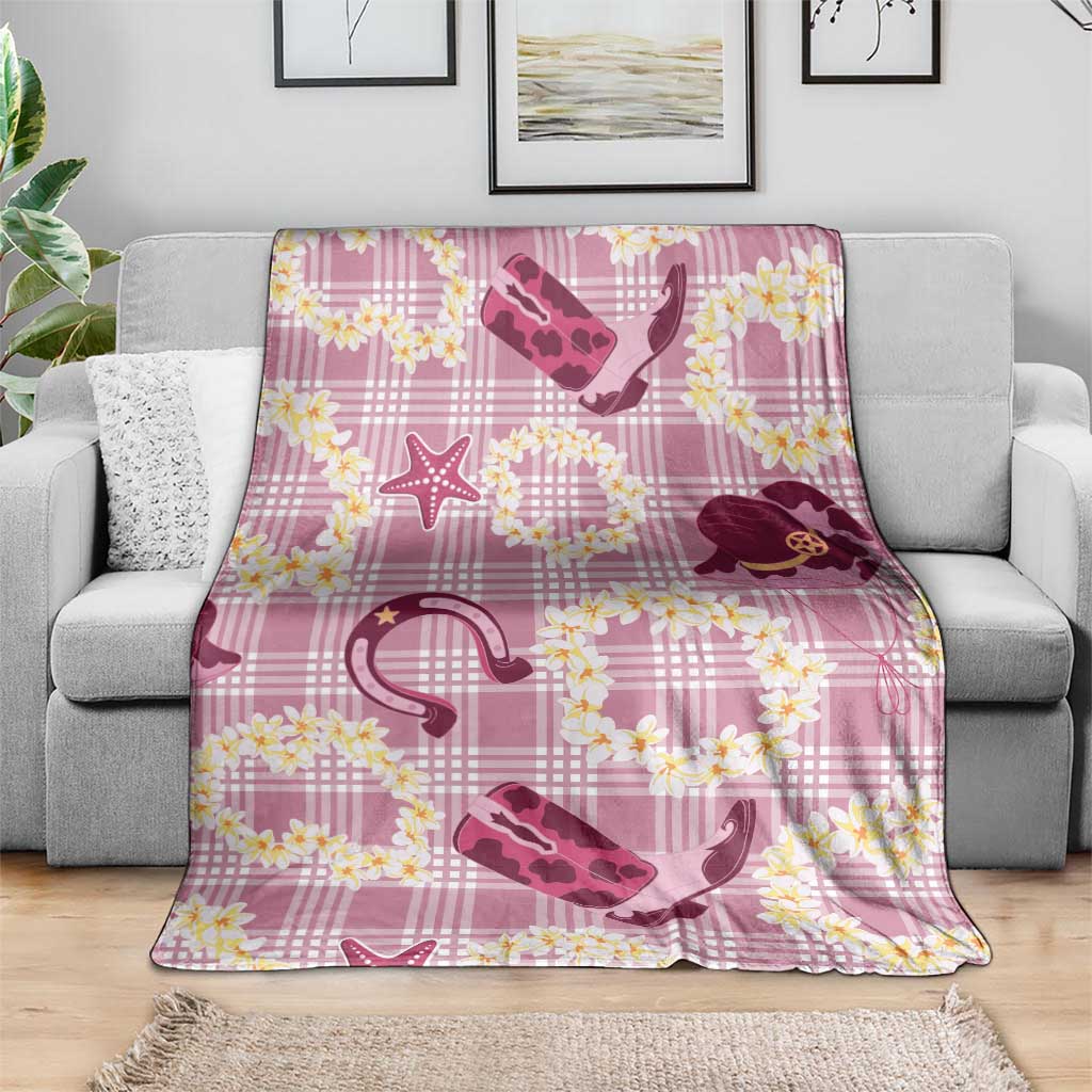 Aloha Hawaii Paniolo Lokelani Rose Palaka Blanket Coastal Rodeo - Polynesian Pride