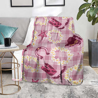 Aloha Hawaii Paniolo Lokelani Rose Palaka Blanket Coastal Rodeo - Polynesian Pride