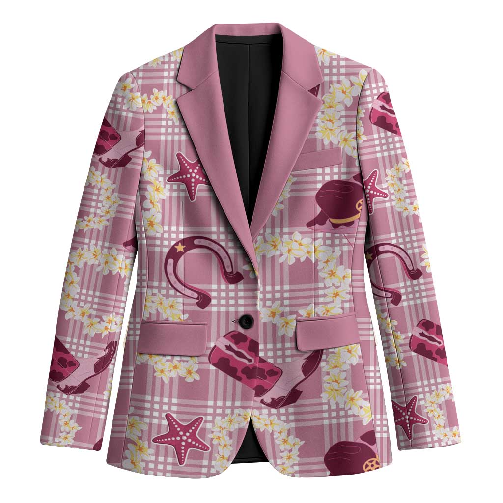 Aloha Hawaii Paniolo Lokelani Rose Palaka Blazer Coastal Rodeo LT7 Unisex Rose Pink - Polynesian Pride