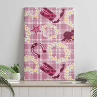 Aloha Hawaii Paniolo Lokelani Rose Palaka Canvas Wall Art Coastal Rodeo LT7 - Polynesian Pride