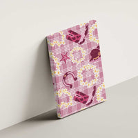 Aloha Hawaii Paniolo Lokelani Rose Palaka Canvas Wall Art Coastal Rodeo LT7 - Polynesian Pride