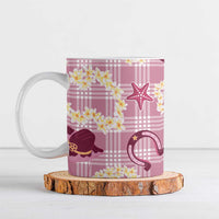 Aloha Hawaii Paniolo Lokelani Rose Palaka Ceramic Mug Coastal Rodeo - Polynesian Pride