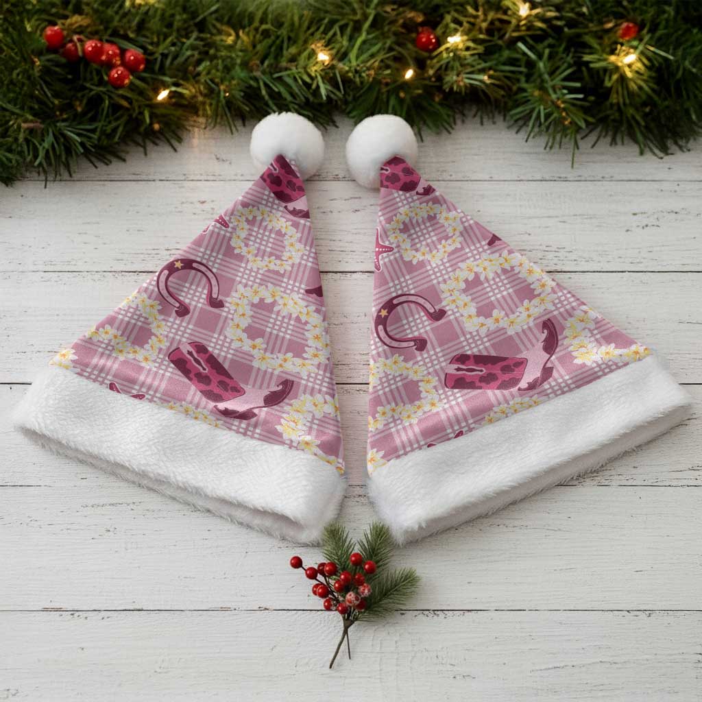 Aloha Hawaii Paniolo Lokelani Rose Palaka Christmas Santa Hat Coastal Rodeo - Polynesian Pride