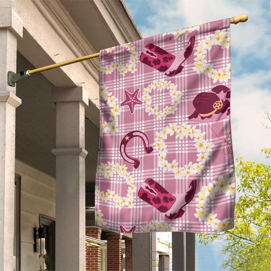 Aloha Hawaii Paniolo Lokelani Rose Palaka Garden Flag Coastal Rodeo - Polynesian Pride