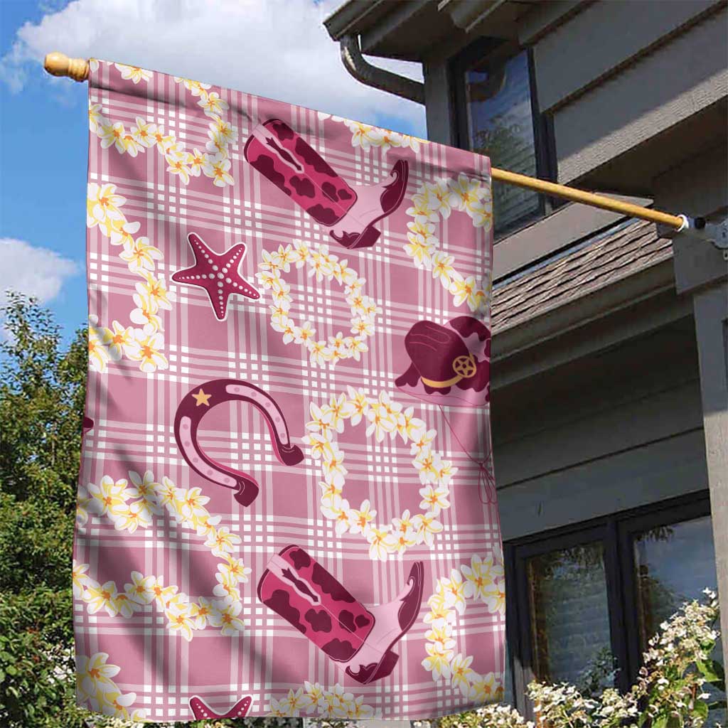 Aloha Hawaii Paniolo Lokelani Rose Palaka Garden Flag Coastal Rodeo - Polynesian Pride