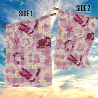 Aloha Hawaii Paniolo Lokelani Rose Palaka Garden Flag Coastal Rodeo - Polynesian Pride