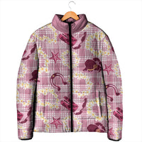 Aloha Hawaii Paniolo Lokelani Rose Palaka Padded Jacket Coastal Rodeo LT7 - Polynesian Pride