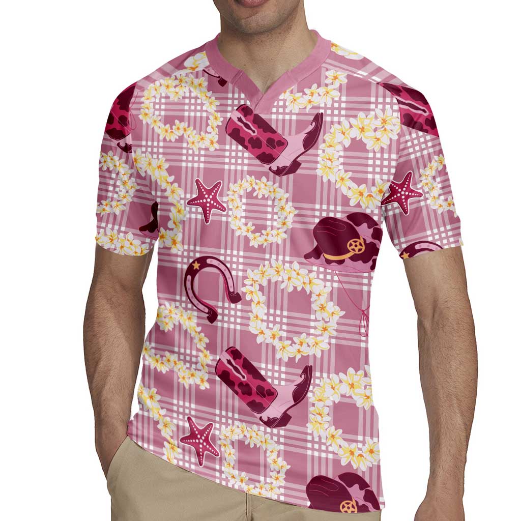 Aloha Hawaii Paniolo Lokelani Rose Palaka Rugby Jersey Coastal Rodeo - Polynesian Pride