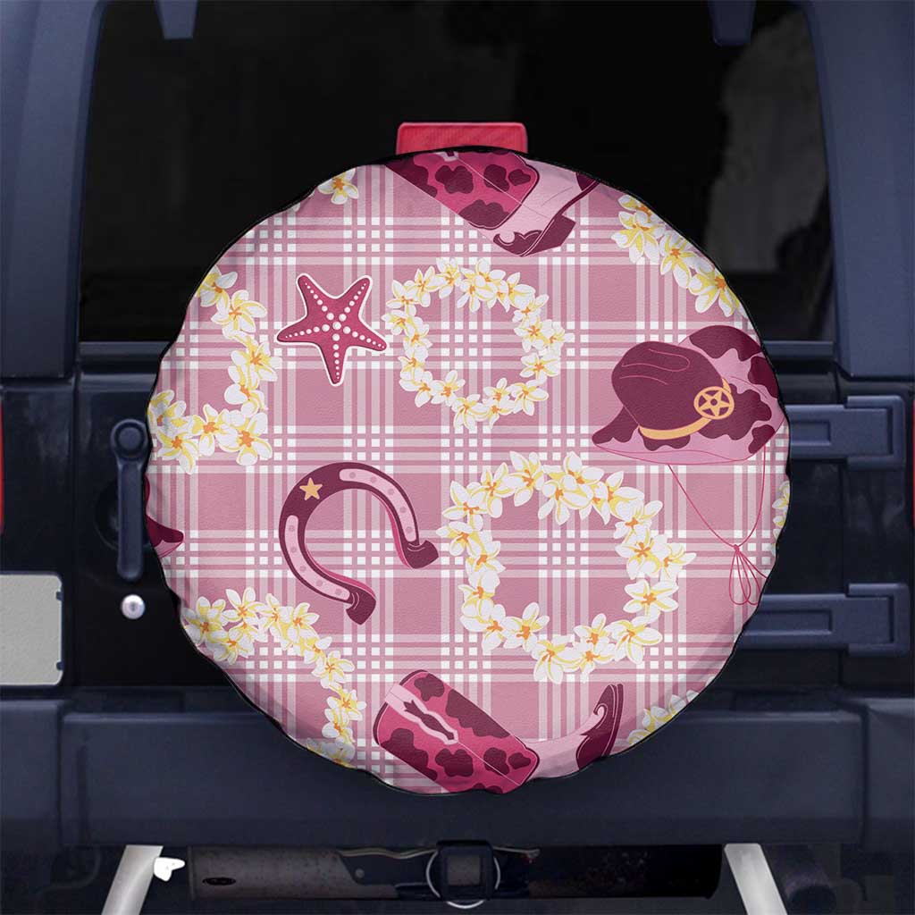 Aloha Hawaii Paniolo Lokelani Rose Palaka Spare Tire Cover Coastal Rodeo - Polynesian Pride