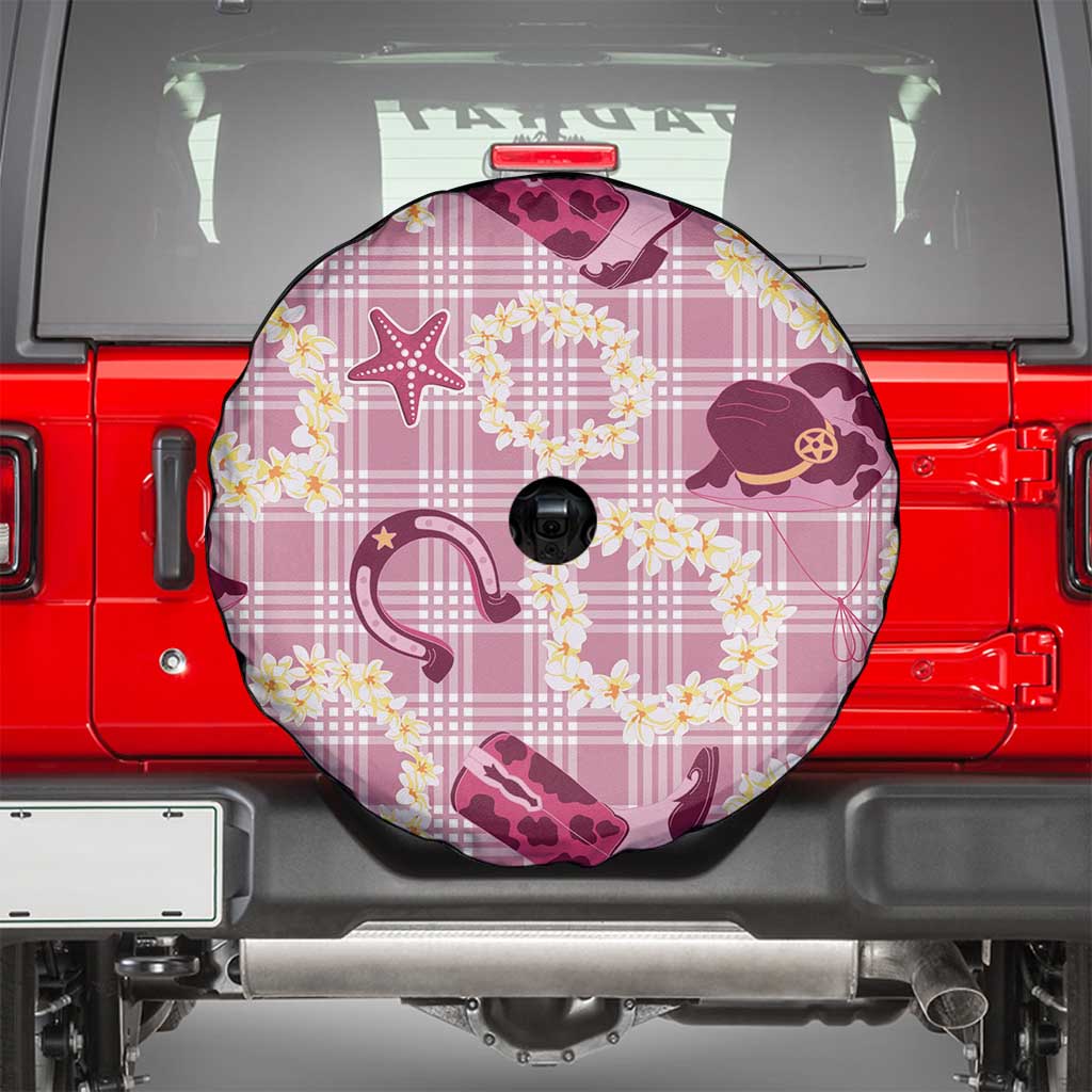 Aloha Hawaii Paniolo Lokelani Rose Palaka Spare Tire Cover Coastal Rodeo - Polynesian Pride