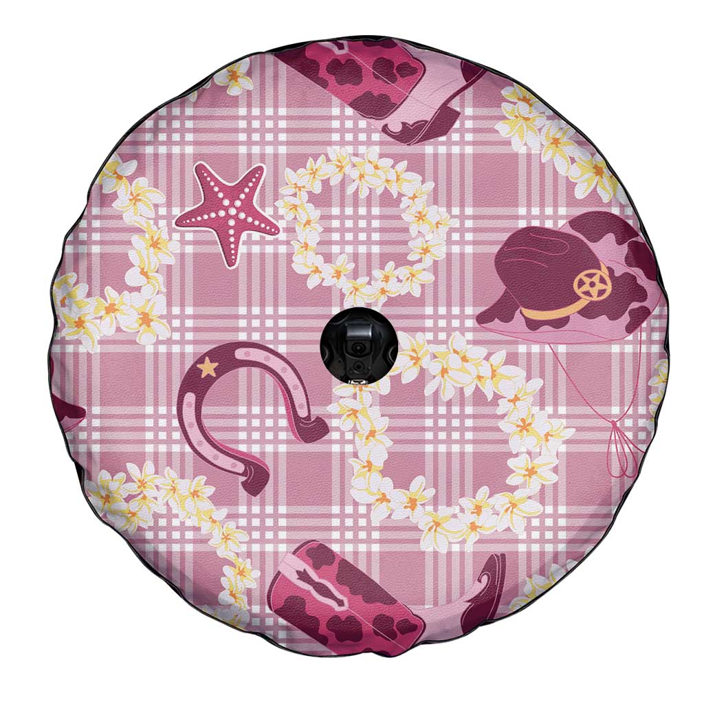 Aloha Hawaii Paniolo Lokelani Rose Palaka Spare Tire Cover Coastal Rodeo - Polynesian Pride