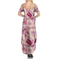 Aloha Hawaii Paniolo Lokelani Rose Palaka Summer Maxi Dress Coastal Rodeo - Polynesian Pride