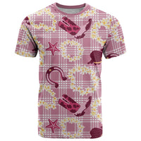 Aloha Hawaii Paniolo Lokelani Rose Palaka T Shirt Coastal Rodeo - Polynesian Pride