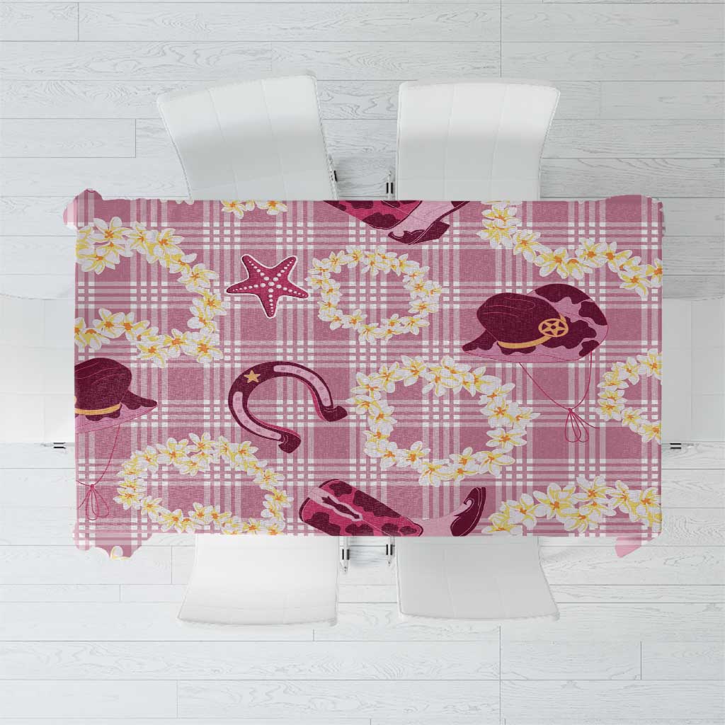 Aloha Hawaii Paniolo Lokelani Rose Palaka Tablecloth Coastal Rodeo - Polynesian Pride