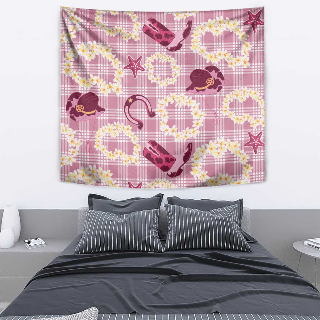 Aloha Hawaii Paniolo Lokelani Rose Palaka Tapestry Coastal Rodeo - Polynesian Pride